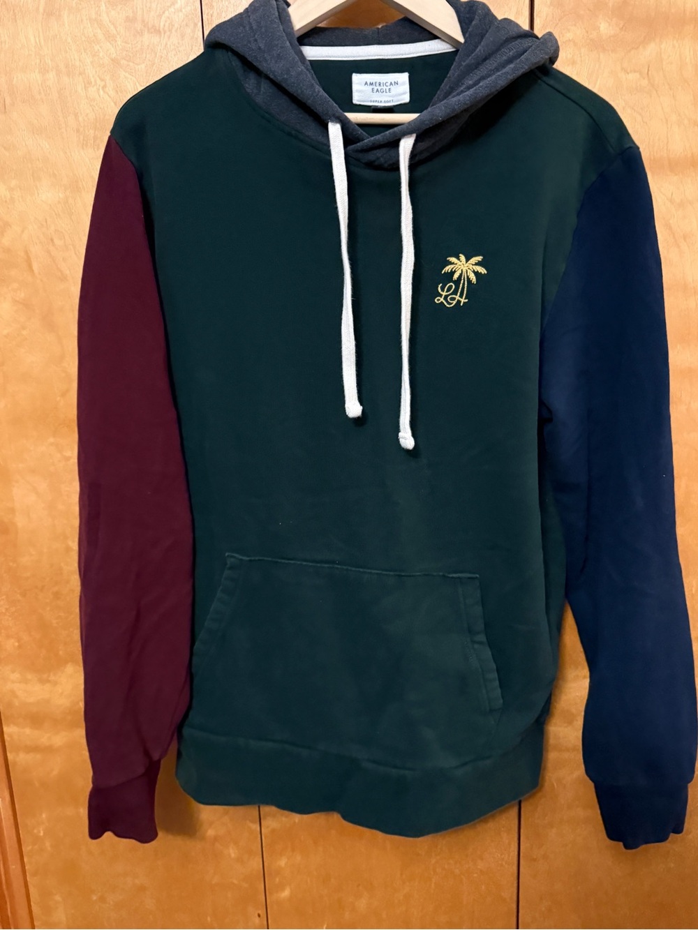American Eagle Outfitters Men’s City Graphi Colorblock Hoodie Size Medium Tall